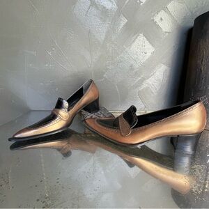 Vintage Metallic Loafers